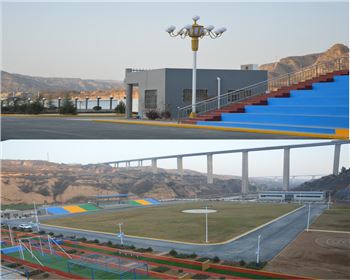 內蒙古廣場高桿燈、中華燈-內蒙古渭南合陽特警訓練基地廣場照明