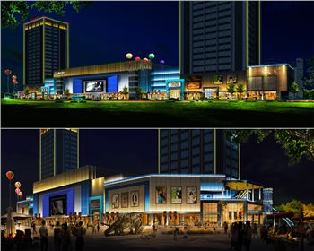 寧夏樓體亮化-正上新世界商業樓亮化工程