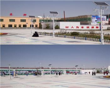 內蒙古廣場太陽能庭院燈-內蒙古省榆林市靖邊縣重點鎮文化廣場路燈工程