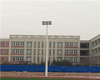 湖北西安藍田縣職教中心操場亮化高桿燈項目